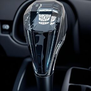 Universal LED Illuminated Crystal Gear Shift Knob - Touch-Activated Breathing Light, Threaded Screw-On， Gear Shifter No Buttons, Fits Most Vehicles (M8/M10/M12 Shifter Diameters)