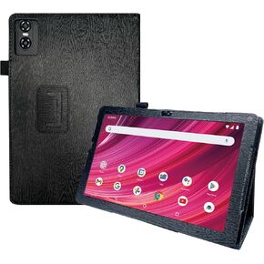 (لجهاز Vortex T10M Pro Tablet) حافظة Transwon لجهاز Vortex T10M PRO Tablet 10.1 بوصة، إغلاق مغناطيسي/حامل قلم/مع حامل - أسود