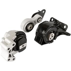 Automotive Engine Mounts - Front & Rear Engine Mount Kit & Transmission Mount - Black - Iron, Aluminum, Rubber - 3 Count - Fit for 2007-2014 Ford Edge 3.5L / 2007-2010 Lincoln MKX 3.5L