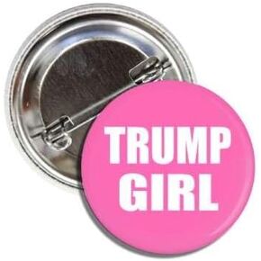 Trump Girl Political Collectible Button Pin, Hot Pink, 1.50 Inch, Maga 45 & 47 Trump Supporter