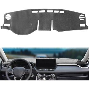 Dash Cover Mat, Center Console Cover Sunshield Protector, Dashboard Cover Compatible with T0y0ta RAV 4 2019 2020 2021 2022 2023 2024 2015 (Gray Trim)