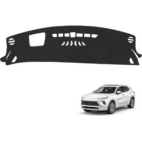 Black Dashboard Dash Board Cover Mat Carpet for Buick 2024 2025 Envision Accessories (with HUD) Dash Cover Flannel Material Dash Mat Sunshade