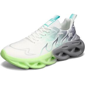 Jakcuz Men Sneakers Sport Shoes with Arch Support Breathable Lace-up Workout Men Running Shoes