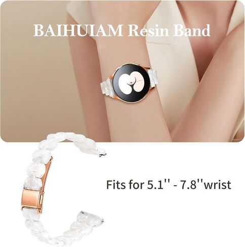 20mm Band Compatible with Galaxy Watch 6/5 Band 40mm 44mm/6 Classic 47mm 43mm Samsung Galaxy Watch 5 Band Pro 45mm, Slim 20mm Resin Band for Galaxy Watch 4 Band Classic 42mm 46mm, Tortoise in Saudi Arabia