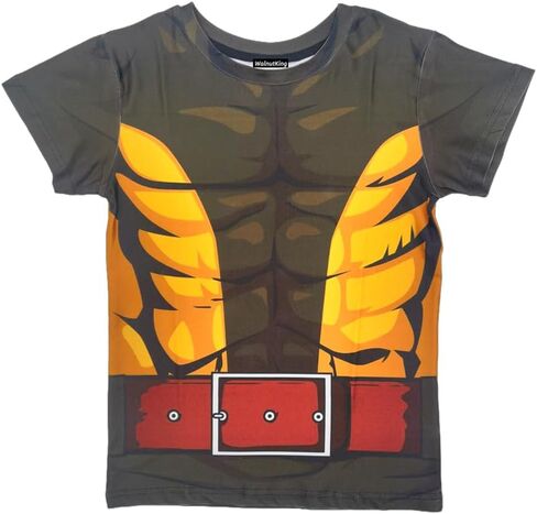 Kid's Print 3D Novelty Muscles Crewneck Cool Short Sleeve Funny Graphic T Shirts for Youth Boys Girls 4-14 Years in Saudi Arabia