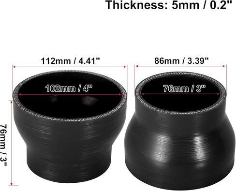 76-102mm 3-4 معرف توربو 4-ply مستقيمة مخفض السيليكون خرطوم خراطيم السيليكون مقرن أنبوب intercled in Saudi Arabia