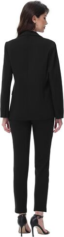Women's Suits 2 Piece Set Dressy Business Slim Fit One Button Professional Blazer Pantsuits Set Work Casual Outfits in Saudi Arabia