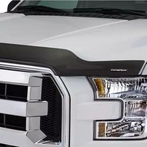 Stampede | Vigilante Hood Protector - High Profile / Smoke | 2009-2014 Ford F-150 (Excludes Raptor, Mounts behind Grille) | 2147-2 in Saudi Arabia