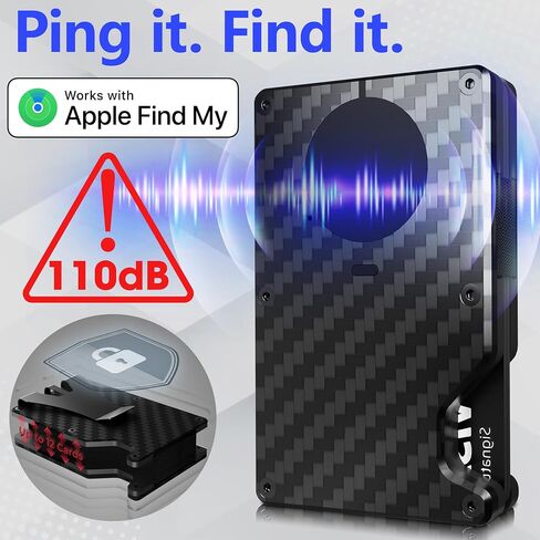 Air Wallet, Minimalist Air Wallet for Men with Built-in AirTag Chip, Ridge Wallets for Men, RFID Blocking Credit Card Holder,Slim Wallet For Men, Works with Find My IOS ONLY,Gift for Husband Boyfriend in Saudi Arabia