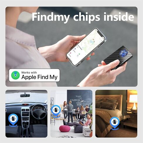 Air Wallet, Minimalist Air Wallet for Men with Built-in AirTag Chip, Ridge Wallets for Men, RFID Blocking Credit Card Holder,Slim Wallet For Men, Works with Find My IOS ONLY,Gift for Husband Boyfriend in Saudi Arabia