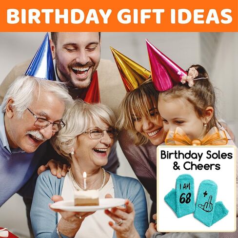 HAPPYPOP 69th Birthday Gifts Ideas for Women - Socks for 69 Year Olds, 69th Birthday Socks, Best Gifts for 69 Year Old Woman in Saudi Arabia