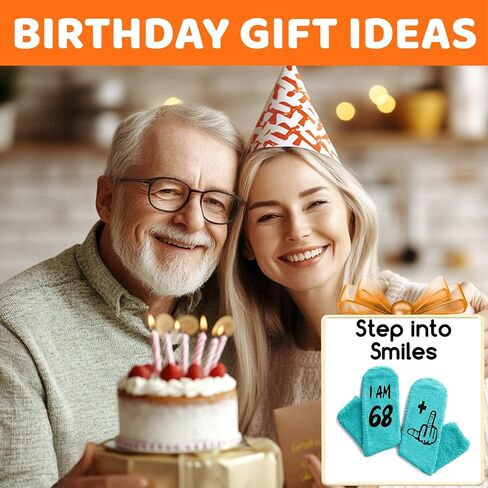 HAPPYPOP 69th Birthday Gifts Ideas for Women - Socks for 69 Year Olds, 69th Birthday Socks, Best Gifts for 69 Year Old Woman in Saudi Arabia