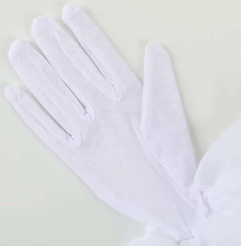 Women's Short Puff Oversize Ruffle Cuff Sheer Gloves Tulle Mesh Gloves for Wedding Opera Tea Party Costume in Kuwait