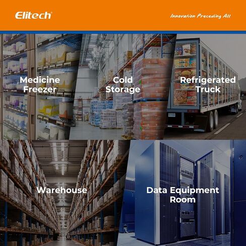 Elitech GSP-6 Bluetooth Data Logger Temperature Humidity with Shadow Data 100000 Points Data Storage Export, Pharmacy Vaccine DDL Calibration Certificate, MAX MIN AVR MKT GSP-6 with Dual Probe TE/The in Kuwait