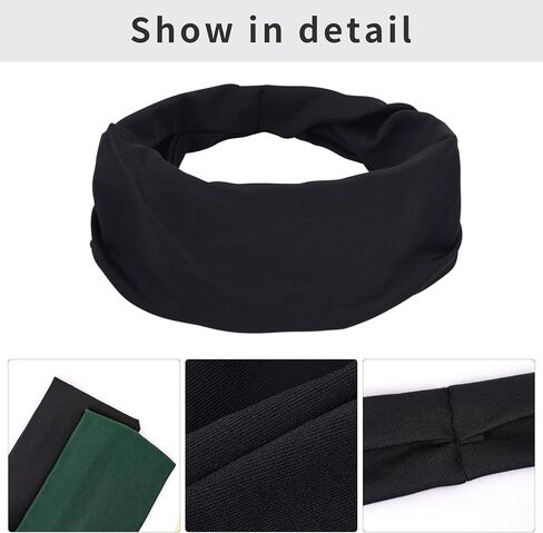 5 PCS Breathable Sports Headbands for Men and Women, Comfortable Moisture-Wicking Hairbands for Fitness, Yoga, Running, Cycling, and Workout in Saudi Arabia