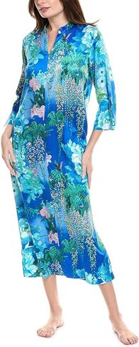 N Natori womens Wisteria Garden Zip Caftan Length 52" in Saudi Arabia
