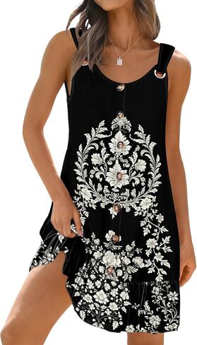 ETCYY Sundresses for Women 2025 Vacation Summer Dresses Beach Swim Suit Cover Ups Sleeveless Button Down Spring Sun Dress in Saudi Arabia