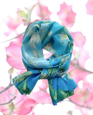 Blazing Autumn Fashion Neck Scarf Van Gogh Art Floral Tie Scarves Headband Shawls and Wraps in Saudi Arabia