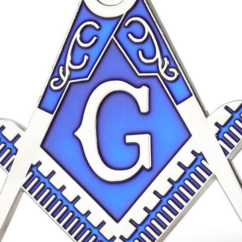 Premium Freemason Mason Car Emblem Badge Stunning Masonic Symbol with Compass Design for Luxury Vehicle Decoration (1, Mason Compass Emblem with G) in Saudi Arabia