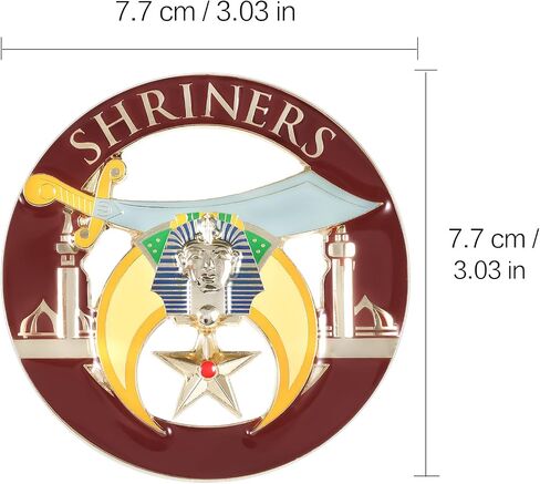 Premium Freemason Mason Car Emblem Badge Stunning Masonic Symbol with Compass Design for Luxury Vehicle Decoration (1, Mason Compass Emblem with G) in Saudi Arabia