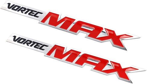 2pcs Vortec Max Door Emblem Nameplates 3D Logo for SS 6.0 Truck 6.0 Liter (Black-Red) in Saudi Arabia