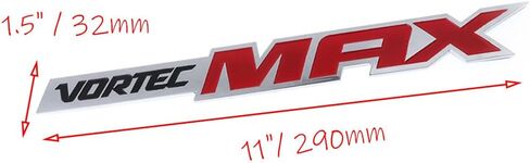 2pcs Vortec Max Door Emblem Nameplates 3D Logo for SS 6.0 Truck 6.0 Liter (Black-Red) in Saudi Arabia