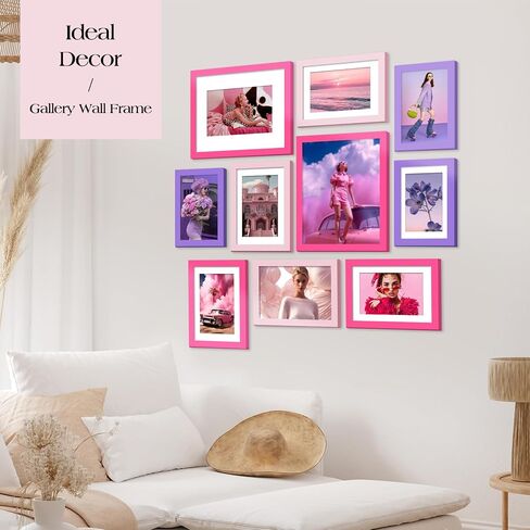 إطارات صور ملصقة توينج إطارات جدار ديكور 10 حزمة ، معرض إطار صورة ريفي ريفي تم تعيينه على الجدار أو عرض الطاولة ، وأحجام متعددة مع اثنين من 8 × 10 ، وأربعة 5x7 ، وأربعة إطارات صور 4x6 in Kuwait