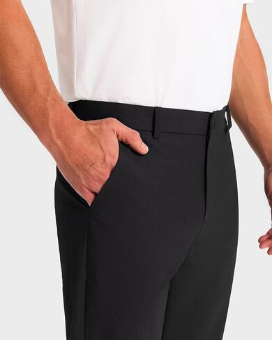 Mens Classic Fit Golf Pants Stretch Work Dress Pants 30''/32''/34'' Lightweight Casual Pants with Pockets in Kuwait