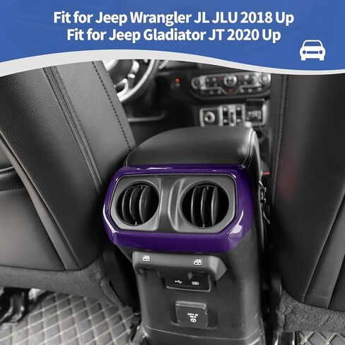 RT-TCZ لـ JEEP JL REAN AC تنفيس إطار RED RED متوافق مع Jeep Wrangler JL JLU Gladiator JT 2018-2024 Red Interior Accessories in Saudi Arabia