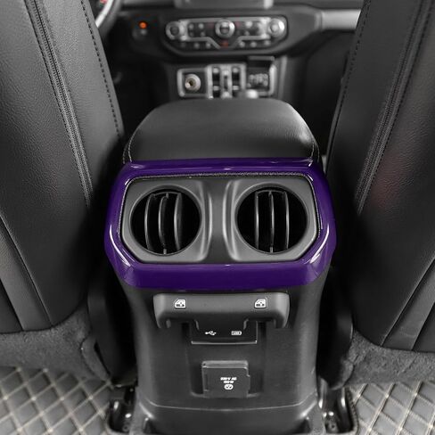 RT-TCZ لـ JEEP JL REAN AC تنفيس إطار RED RED متوافق مع Jeep Wrangler JL JLU Gladiator JT 2018-2024 Red Interior Accessories in Saudi Arabia