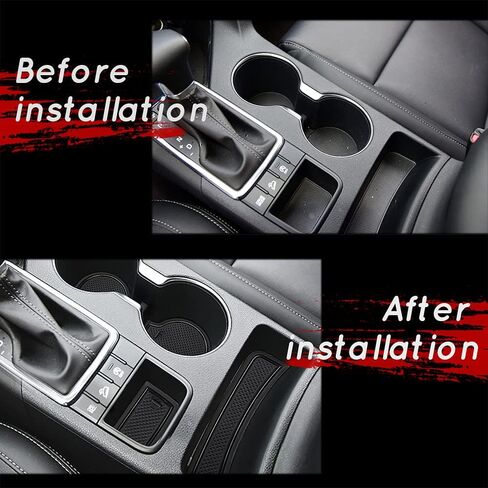Auovo 2021 Anti-dust Mats for Kia Sportage KX5 Accessories 2017 2018 2019 2020 2021 2022 Custom Interior Cup Holder Inserts Center Console Door Pockets Liners 15pcs Left Hand Driver (Black Trim) in Saudi Arabia