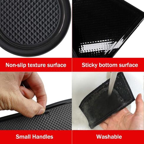 Auovo 2021 Anti-dust Mats for Kia Sportage KX5 Accessories 2017 2018 2019 2020 2021 2022 Custom Interior Cup Holder Inserts Center Console Door Pockets Liners 15pcs Left Hand Driver (Black Trim) in Saudi Arabia