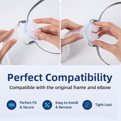 3 Packs Replacement Nasal Pillow Cushion for ResMed AirFit P10, Compatible with Original Airfit P10 Frame, Replacement Silicone CPAP Supplies, Reliable Seal & Lighter Weight, Medium in Saudi Arabia