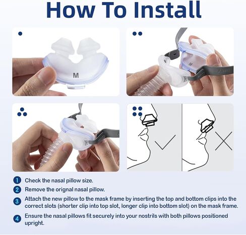 3 Packs Replacement Nasal Pillow Cushion for ResMed AirFit P10, Compatible with Original Airfit P10 Frame, Replacement Silicone CPAP Supplies, Reliable Seal & Lighter Weight, Medium in Saudi Arabia