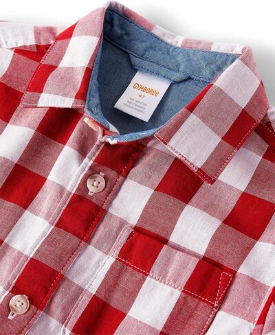 Gymboree,and Toddler Short Sleeve Oxford Button Up Dress Shirt,Cloud White,12 in Saudi Arabia