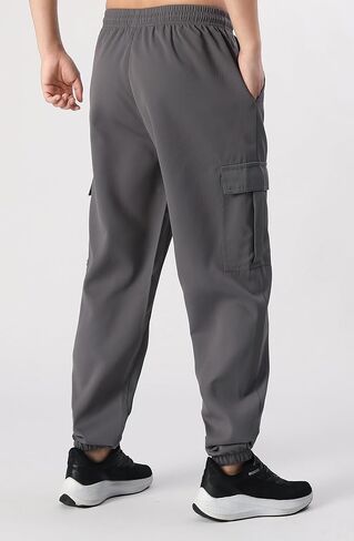 Mens Casual Cargo Pants Joggers Pants Workout Pants Multi Pockets in Kuwait
