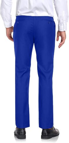 Men's Dress Pants Classic Fit Expandable Waist Casual Flat Front Pant in Saudi Arabia