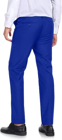 Men's Dress Pants Classic Fit Expandable Waist Casual Flat Front Pant in Saudi Arabia
