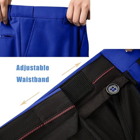 Men's Dress Pants Classic Fit Expandable Waist Casual Flat Front Pant in Saudi Arabia
