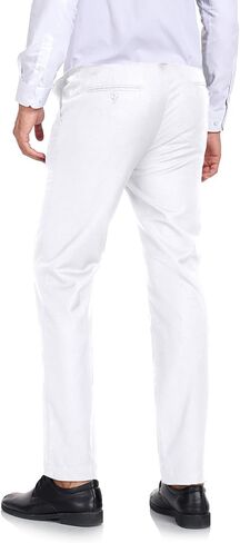 Men's Dress Pants Classic Fit Expandable Waist Casual Flat Front Pant in Saudi Arabia