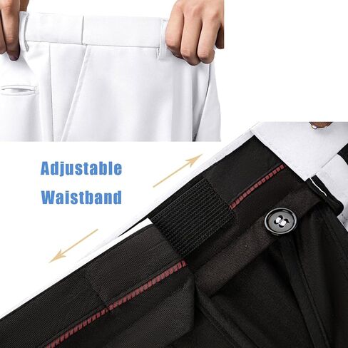 Men's Dress Pants Classic Fit Expandable Waist Casual Flat Front Pant in Saudi Arabia