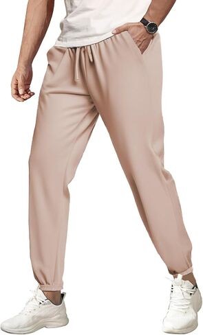 COOFANDY Men's Waffle Jogger Lightweight Drawstring Casual Pants Slim Fit Jogger Sweatpants with Pockets in Saudi Arabia