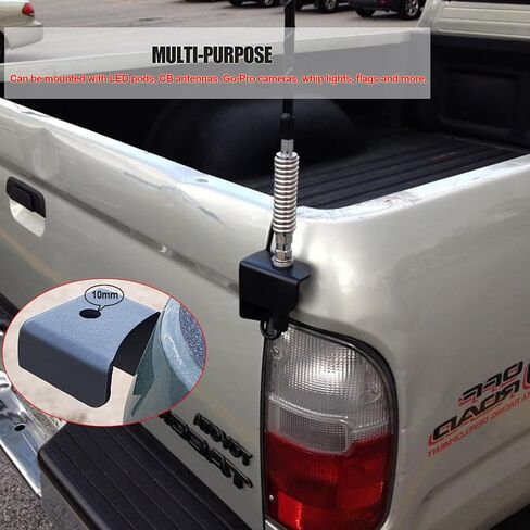 CB Antenna /Whip Flag /Light Pod Mount Brackets for Tacoma 3rd Gen 2016-2023, Tailgate Mounting (Passenger Side) in Kuwait