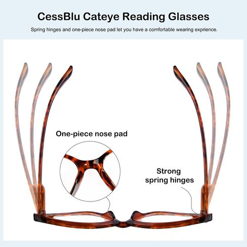 CessBlu 12 Pack Cateye Reading Glasses for Women Spring Hinges Stylish Readers +0.50 in Kuwait