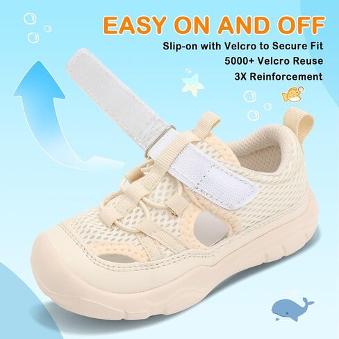 Scurtain Toddler Shoes Boys Girls Kids Sneaker أحذية المشي للتنفس للأطفال in Kuwait