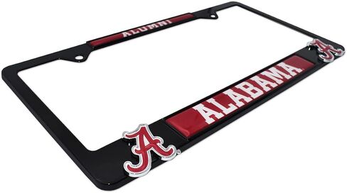 Collegiate Alumni Black Metal Premium License Plate 3D Frame (Texas Tech) in Saudi Arabia