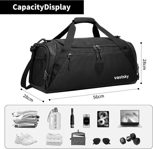 Gym Duffle Bags for men and women, large duffle bag for Travel, Weekend Overnight bag with shoe compartment & wet pocket, water resistant sports duffle bag gymbag in Saudi Arabia