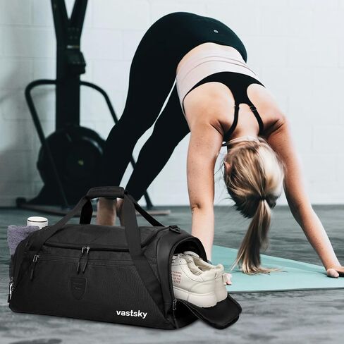 Gym Duffle Bags for men and women, large duffle bag for Travel, Weekend Overnight bag with shoe compartment & wet pocket, water resistant sports duffle bag gymbag in Saudi Arabia
