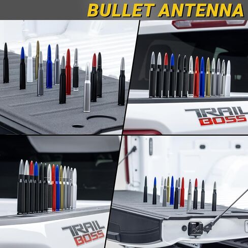 Truck Antenna - Chevy Silverado 1500 & GMC Sierra 1500 Accessories (Year 1999-2024), Antena para Carro, Short Car Antenna Topper Replacement (5.5 Inch White) in Saudi Arabia