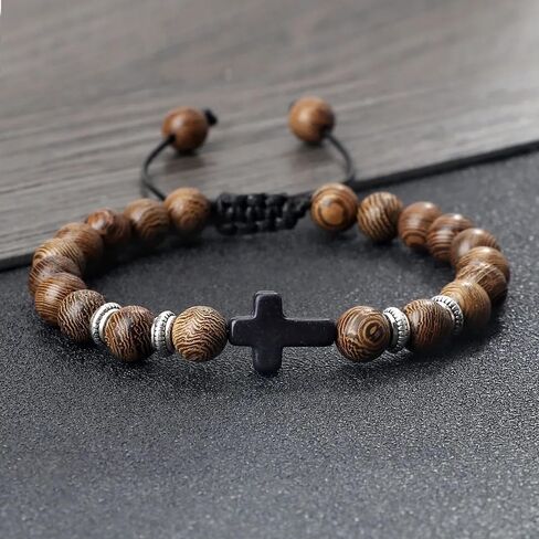 Orthodox Prayer Rope Handmade Natural Stone Wooden Beaded Bracelet, Christian Jesus Cross Braided Bracelets For Men Women, anglican prayer beads Prayer Yoga Jewelry Couple, greek worry beads chotki komboskini in Saudi Arabia